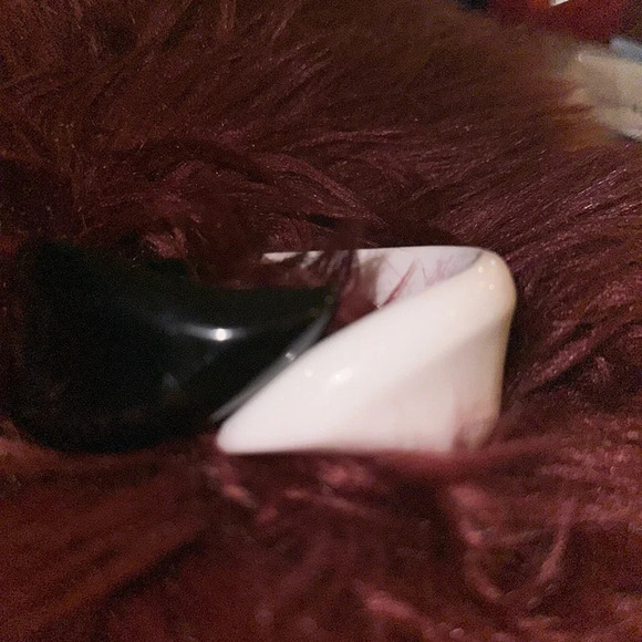 Black and white Vennerie cuff style chunky  Clamper Bangle Bracelet - Picture 9 of 16